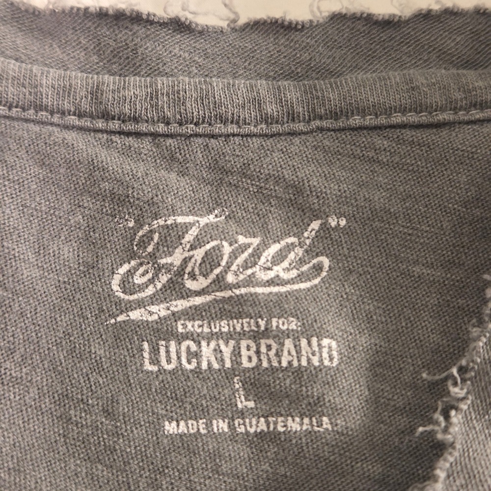 Lucky Brand Ford Mustang Women's Graphic Racerback Tank Top, Size L, Gray - Picture 4 of 6